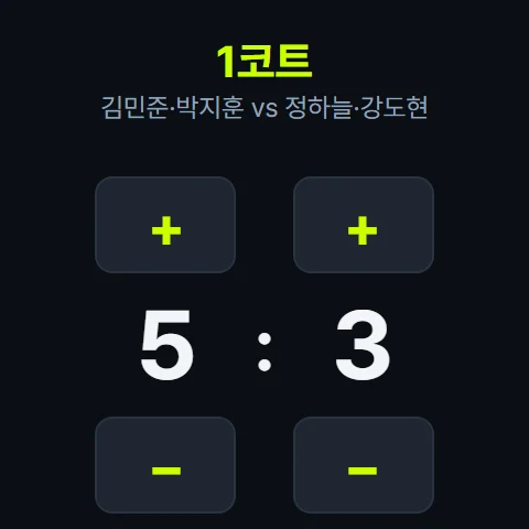 워치에서 점수를 입력하는 화면